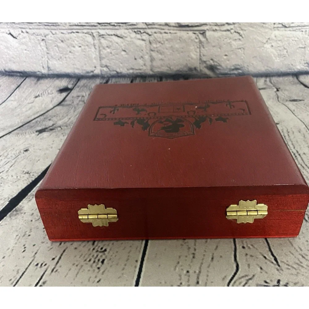 Kinky Friedman Cigar Box Red Wooden The Utopian Vintage Cigar Case Hinged Texas